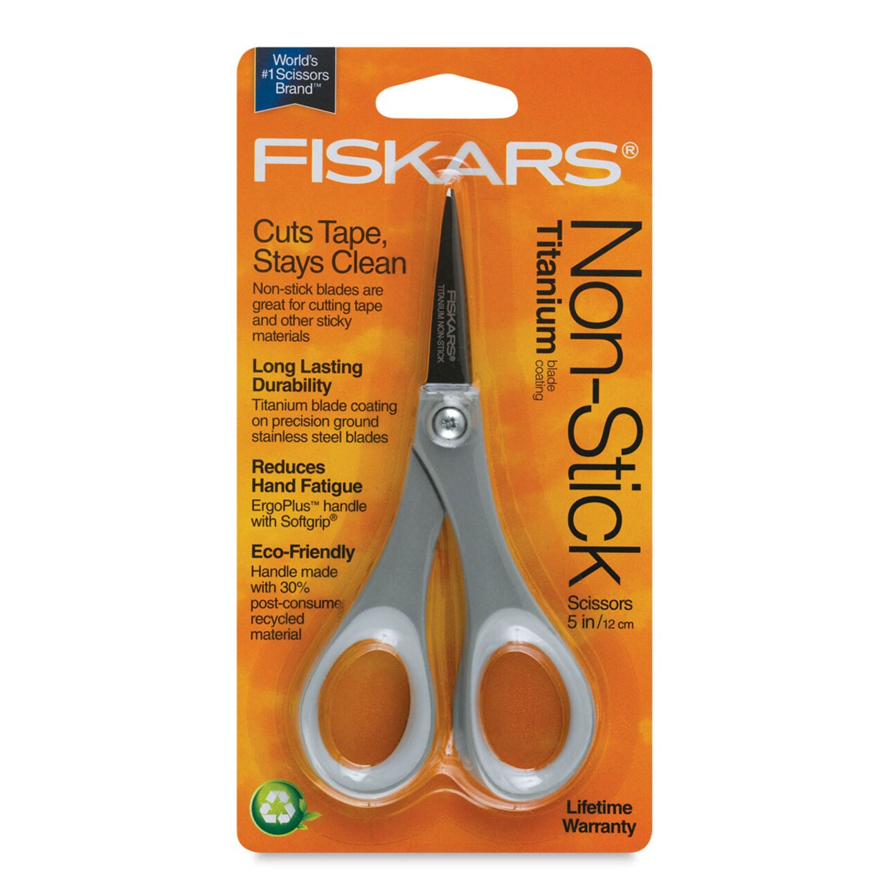 Fiskars Non-stick Titanium Softgrip Detail Scissors - 5"